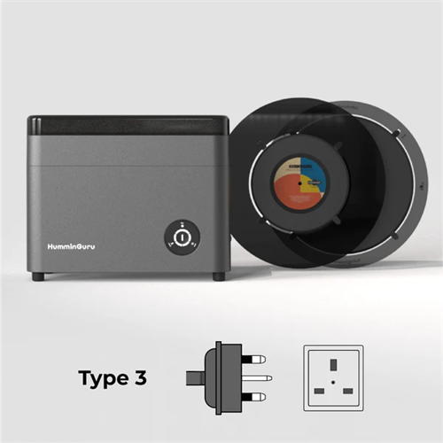 HumminGuru Ultrasonic Vinyl Record Cleaner (Dark Gray)
