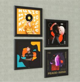 HumminGuru Wall Display Record Frame (Set of 4)