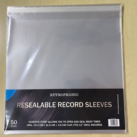 Retrophonic Records Resealable Outer Sleeves (2 Mil, 50pk)  (32.4cm x 31.8cm)