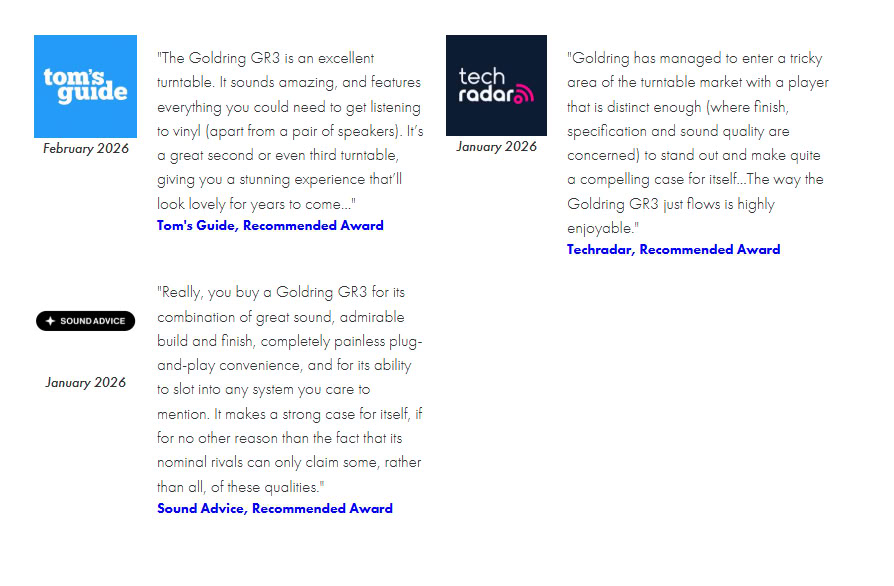 Goldring - GR3 Turntable (Goldring E3 MM Cartridge) Goldring - GR3 Turntable (Goldring E3 MM Cartridge)