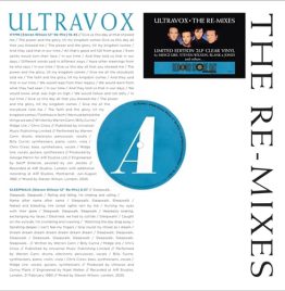 Ultravox - Re-Mixes (2LP/Clear Vinyl) (RSD 2026)